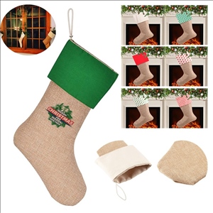 Burlap Christmas Stockings Xmas Fireplace Hanging Stockings